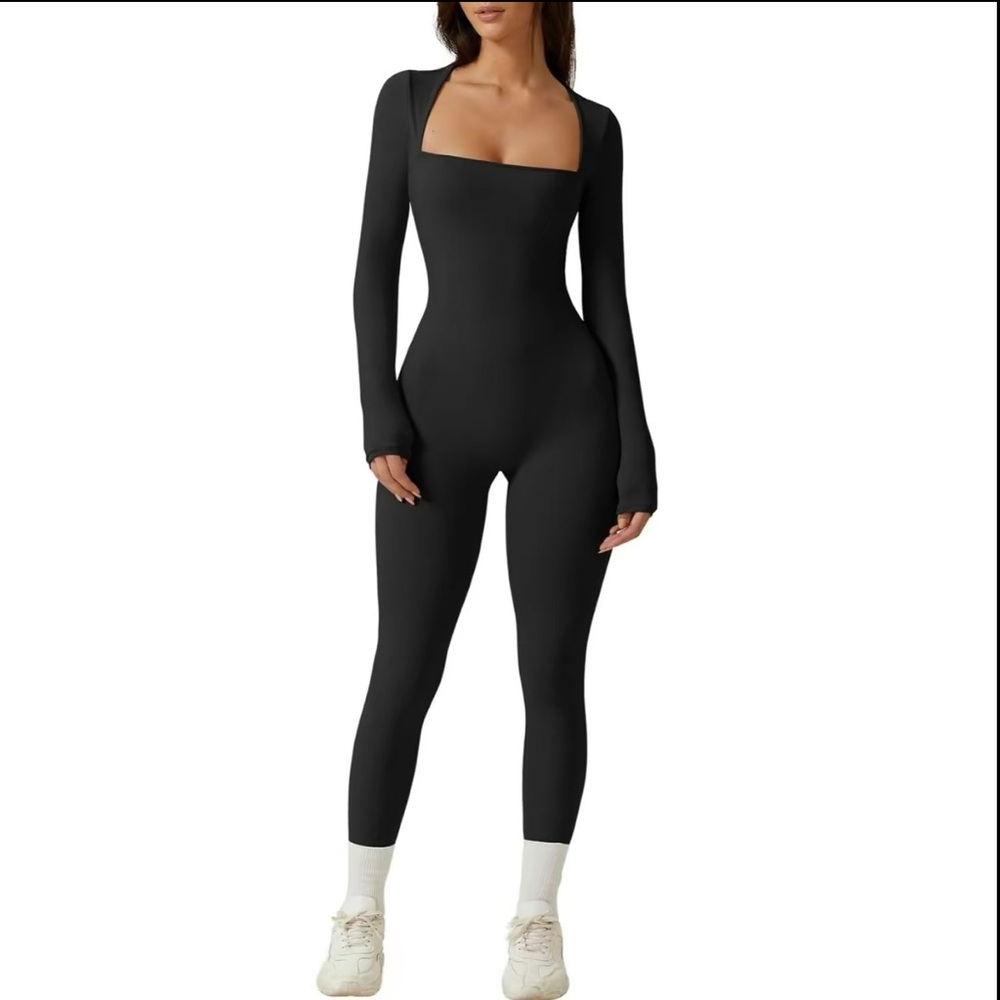 Women's Black Long Sleeve Jumpsuit
